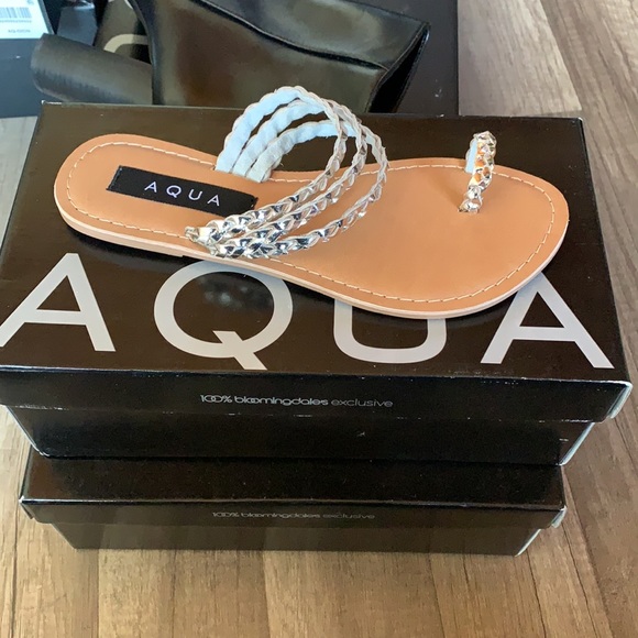 Aqua Slay Fabric Open Toe Casual Strappy Sandals - Picture 7 of 9